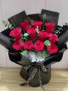 Classic Red Rose Bouquet 🌹🖤 - Deep Love and Nobility