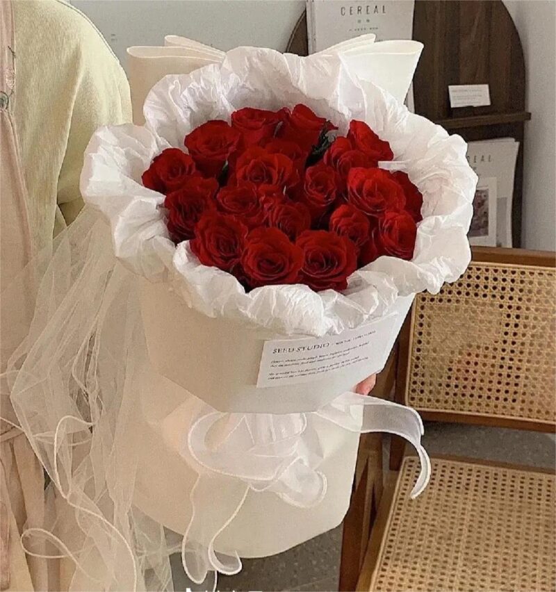Pure Red Rose Bouquet 🌹✨ - The Ultimate Expression of Love and Romance - Image 2