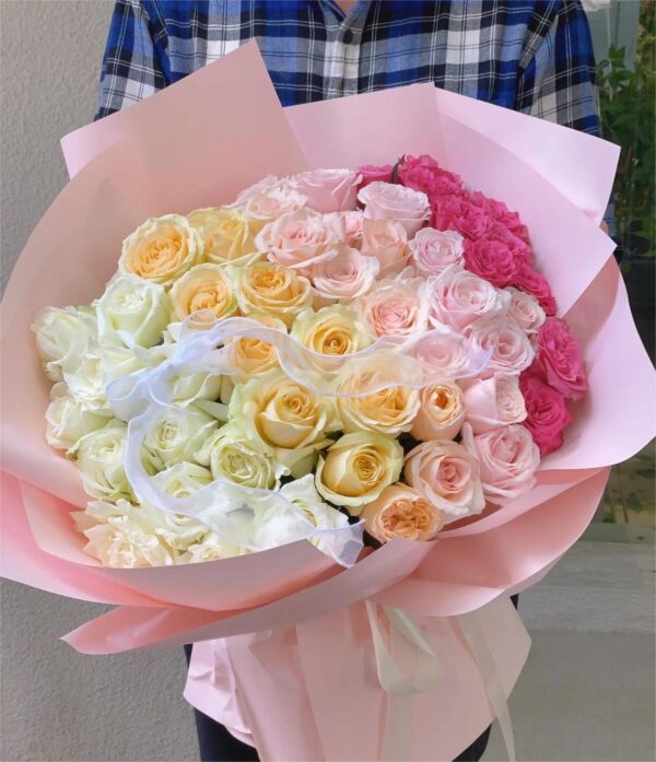 Colorful Gradient Rose Bouquet 🌹💞 - The Fusion of Passion and Tenderness in Love - Image 2