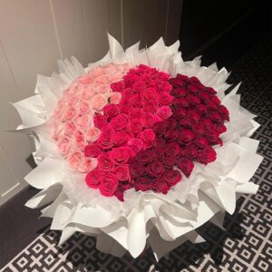 Colorful Gradient Rose Bouquet 🌹💞 - The Fusion of Passion and Tenderness in Love