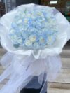Dreamy Blue and White Rose Bouquet 🌸💙 - A Symbol of Purity and Romance