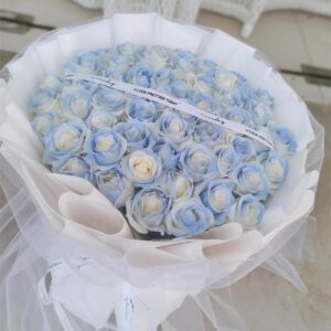 Blue Trendy Rose Bouquet 🌊💙 - The Most Special Romantic Moment for You